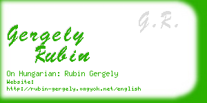 gergely rubin business card